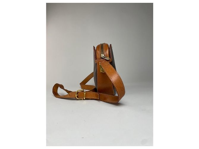 Céline Vintage Celine Paris Triomphe Monogramm Leder Schultertasche braun - Ansicht 5