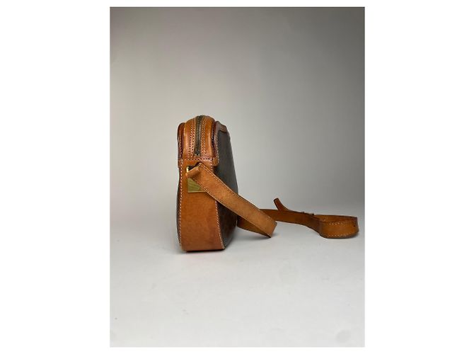 Céline Vintage Celine Paris Triomphe Monogramm Leder Schultertasche braun - Ansicht 7