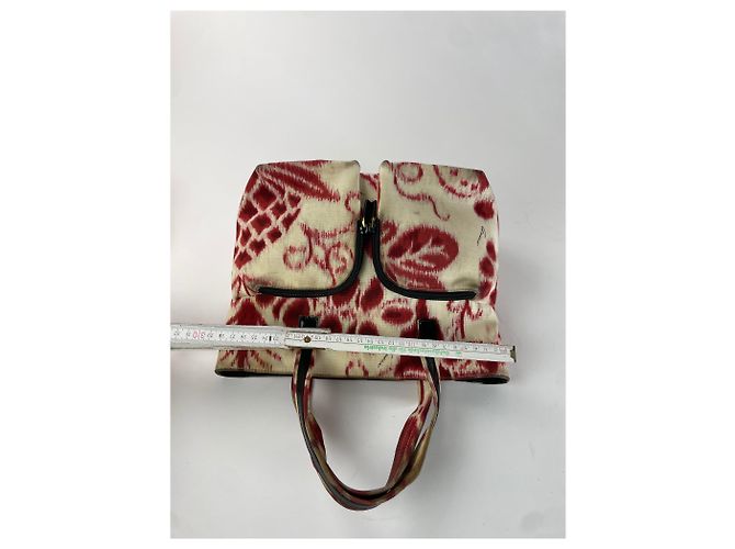 Vintage Gucci abstrakte Handtasche weiß rot - Ansicht 12