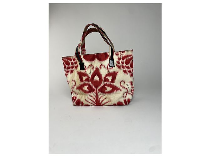 Vintage Gucci abstrakte Handtasche weiß rot - Ansicht 2