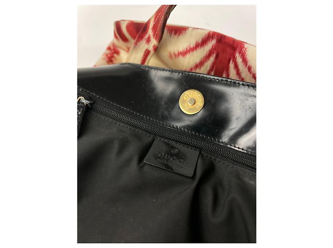 Vintage Gucci abstrakte Handtasche weiß rot - Ansicht 5