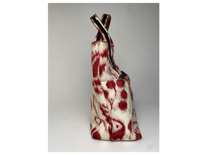Vintage Gucci abstrakte Handtasche weiß rot - Ansicht 7
