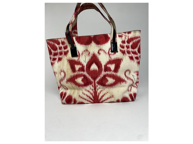 Vintage Gucci abstrakte Handtasche weiß rot - Ansicht 8