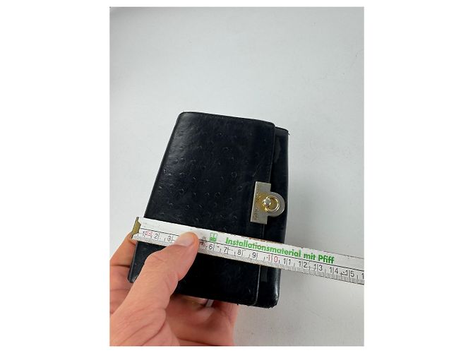 Vintage Givenchy Ostrich Leather Wallet Black - view 4