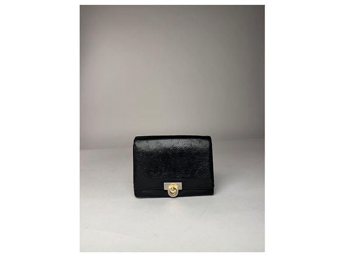 Vintage Givenchy Ostrich Leather Wallet Black - view 5