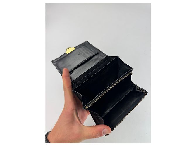 Vintage Givenchy Ostrich Leather Wallet Black - view 6