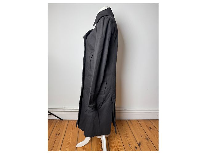 Vintage Isabel Marant Denim-Trenchcoat M Schwarz - Ansicht 2
