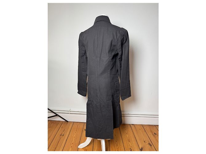 Vintage Isabel Marant Denim-Trenchcoat M Schwarz - Ansicht 3