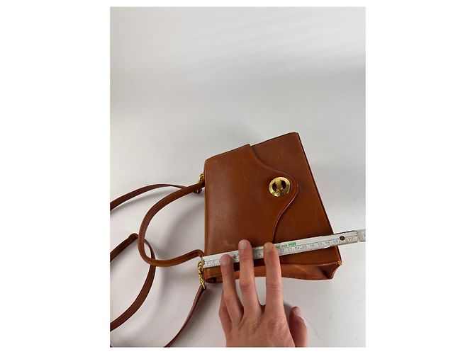 Vintage Givenchy 2Way Leather Handbag Orange Brown - view 11
