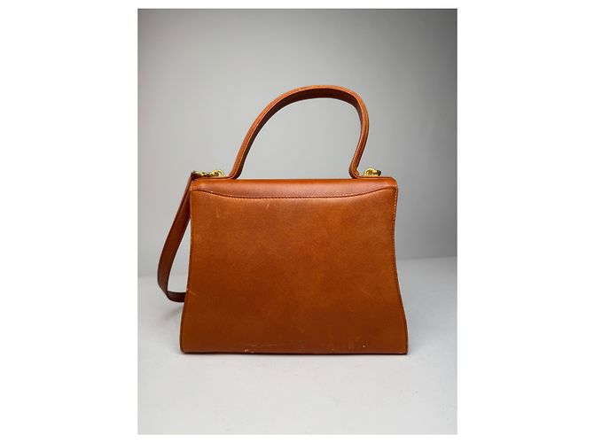 Vintage Givenchy 2Way Leather Handbag Orange Brown - view 2