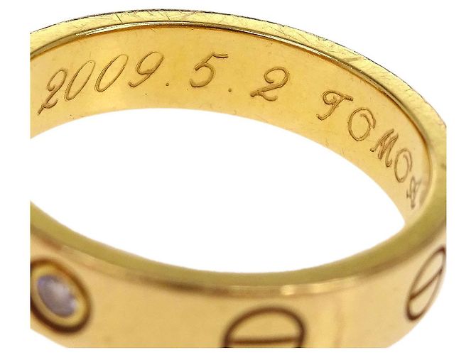 Aliança de Casamento Cartier Love 1 Diamante Ouro Rosa 18K com Diamante Dourado - vista 3