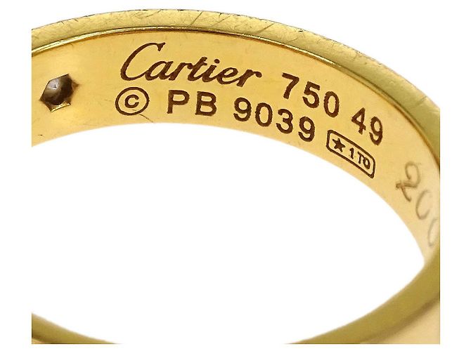 Aliança de Casamento Cartier Love 1 Diamante Ouro Rosa 18K com Diamante Dourado - vista 4