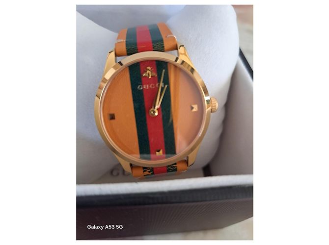 Gucci Ebony Uhr aus Leder 46mm Ebenholz - Ansicht 2