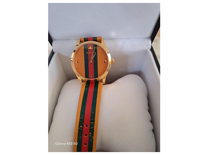 Gucci Ebony Uhr aus Leder 46mm Ebenholz - Ansicht 4