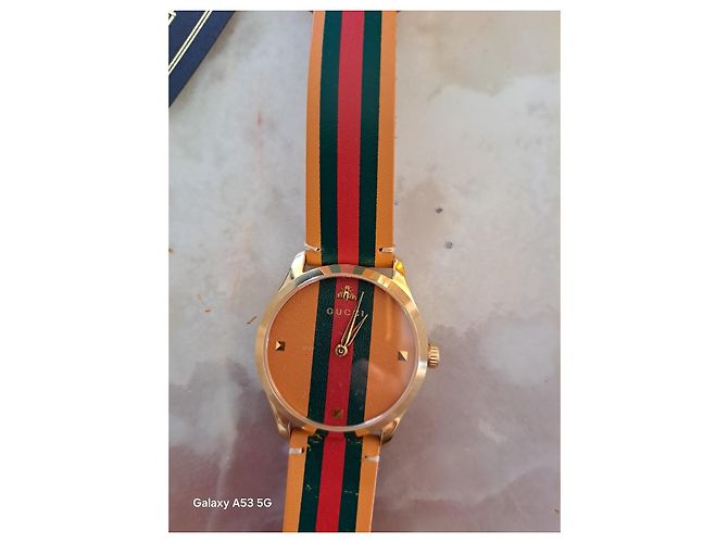 Gucci Ebony Uhr aus Leder 46mm Ebenholz - Ansicht 5