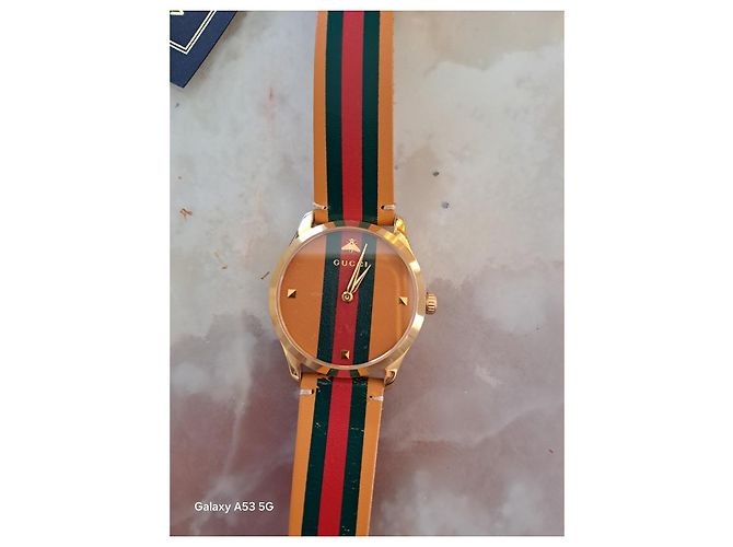 Gucci Ebony Uhr aus Leder 46mm Ebenholz - Ansicht 6