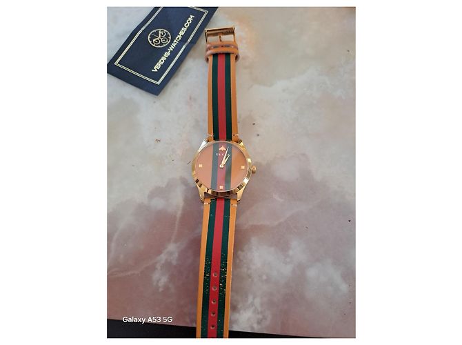 Gucci Ebony Uhr aus Leder 46mm Ebenholz - Ansicht 7
