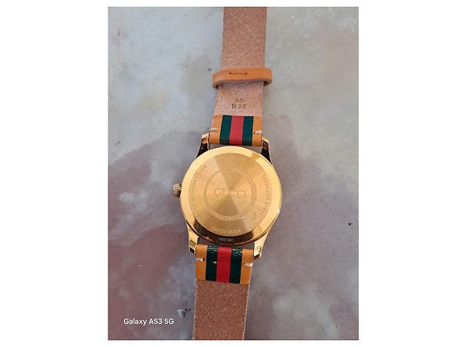 Gucci Ebony Uhr aus Leder 46mm Ebenholz - Ansicht 8