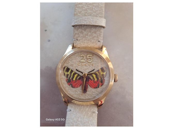 Relógio Gucci de couro cor de avelã 46mm - vista 2
