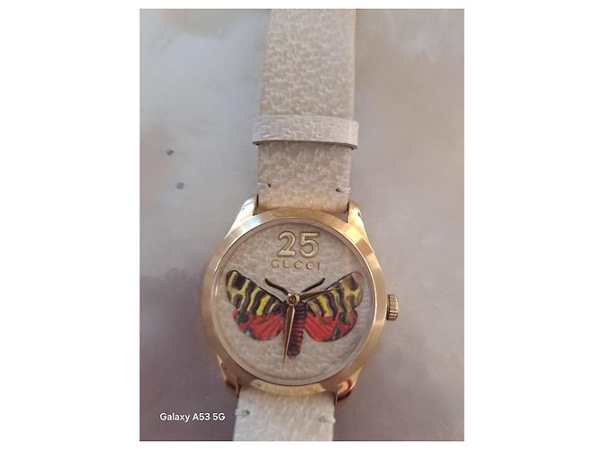 Relógio Gucci de couro cor de avelã 46mm - vista 3