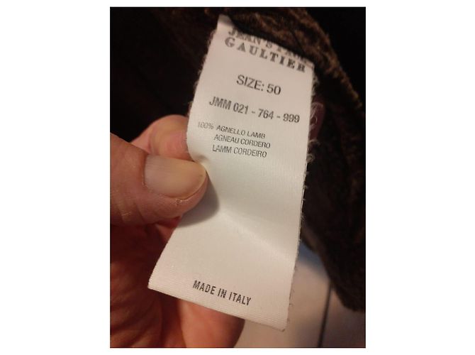 Jean Paul Gaultier Biker Jacke Dunkelgrau Lamm Anthrazitgrau - Ansicht 6