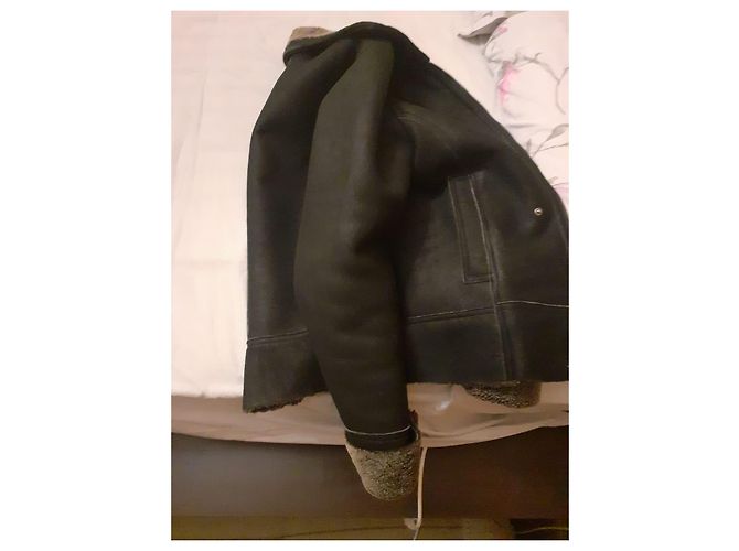 Jean Paul Gaultier Biker Jacke Dunkelgrau Lamm Anthrazitgrau - Ansicht 8
