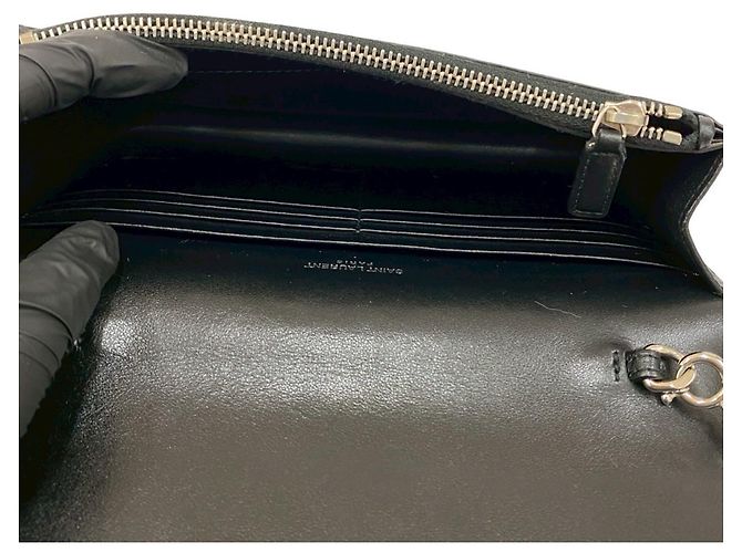 Borsa a spalla in pelle Kate di Yves Saint Laurent Nero Rosso - vista 9