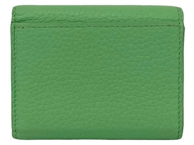 Cartera Capucines XS de cuero con tres pliegues Louis Vuitton Rosa Verde - vista 2