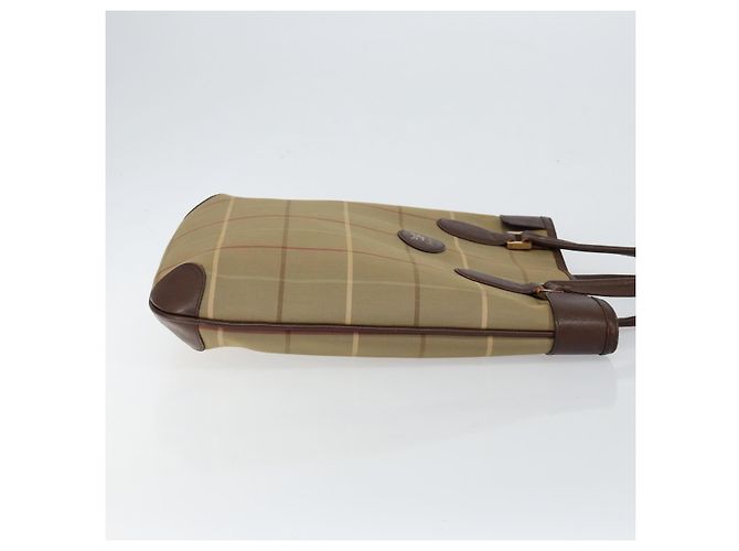 Burberry Nova Check Tote aus Canvas Klein Beige - Ansicht 3