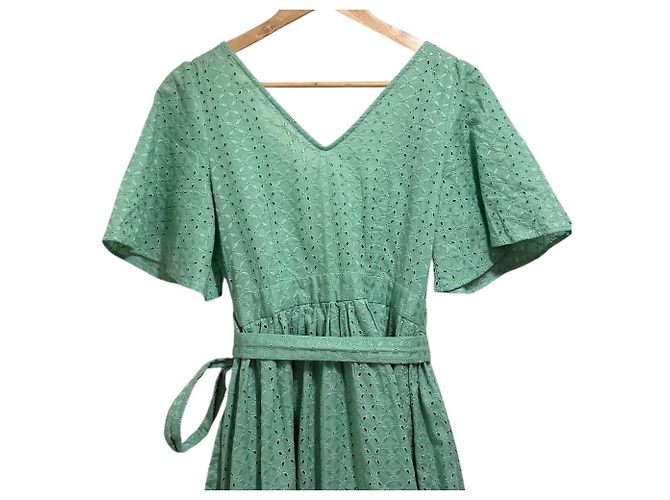 Autre Marque OBLI Besticktes Kleid Grün - Ansicht 6