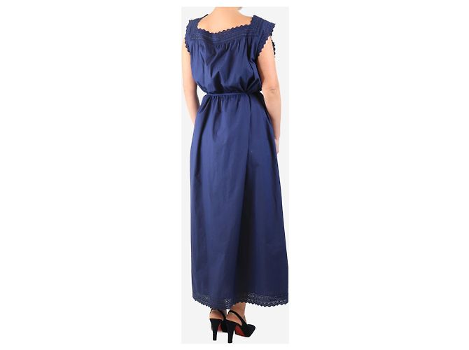 Autre Marque Navy sleeveless button-down maxi dress - size XXL Navy blue - view 2