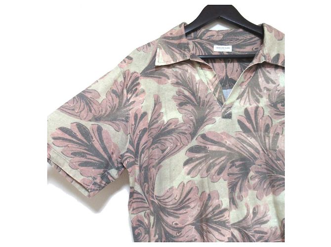 Autre Marque Polo de algodón botánico Dries Van Noten Rosa Beige - vista 3