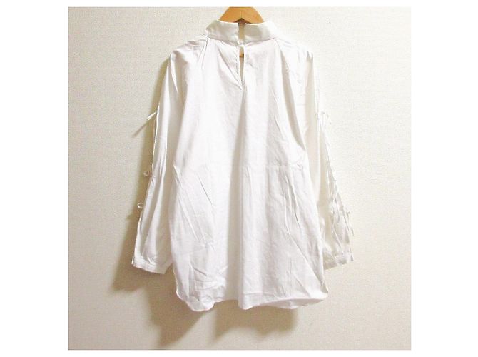 Autre Marque Blusa con mangas de cinta Blenheim Blanco - vista 3