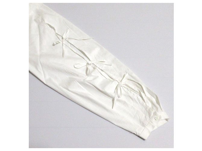 Autre Marque Blusa con mangas de cinta Blenheim Blanco - vista 4