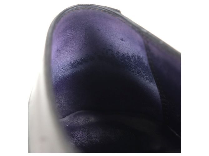 Autre Marque Berluti Leder Monk Strap Schuhe Lila Dunkelviolett - Ansicht 12