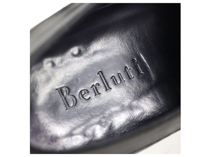 Autre Marque Berluti Leder Monk Strap Schuhe Lila Dunkelviolett - Ansicht 7
