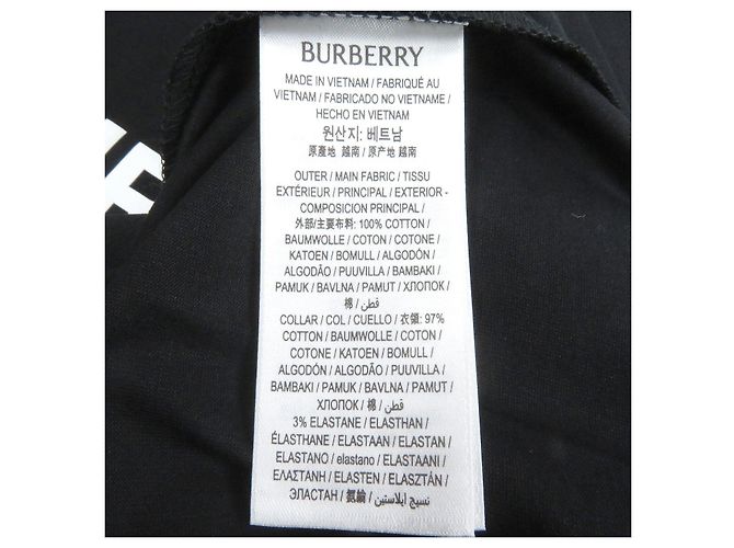 Camiseta de algodón con estampado del logo Burberry Negro - vista 6
