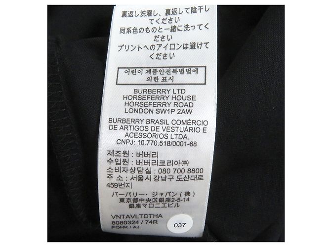 Camiseta de algodón con estampado del logo Burberry Negro - vista 7