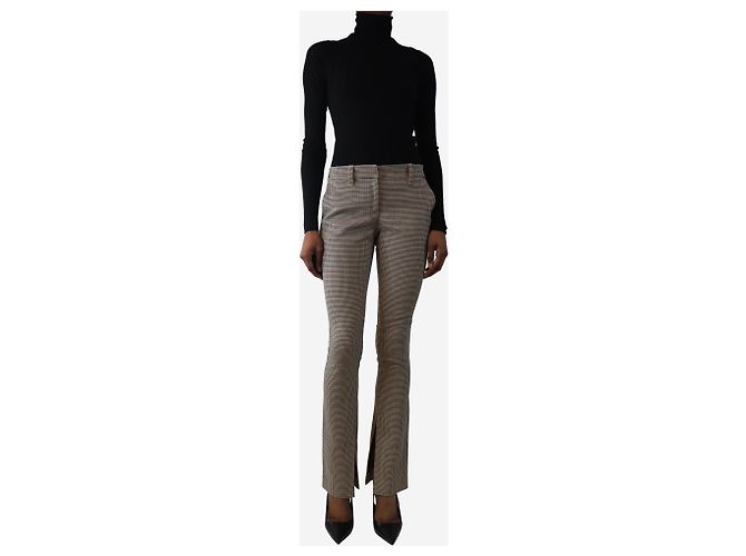 A.L.C Pantalones marrones de pata de gallo - talla UK 6 Castaño - vista 2