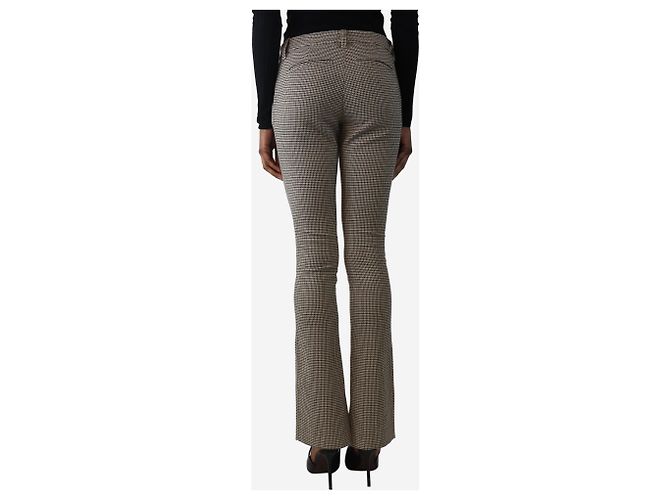 A.L.C Pantalones marrones de pata de gallo - talla UK 6 Castaño - vista 3