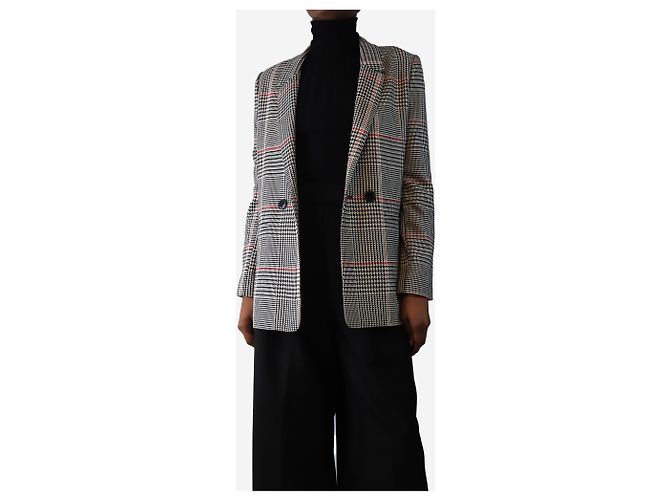 Anine Bing Giacca a scacchi bianco e nero - taglia XS - vista 3