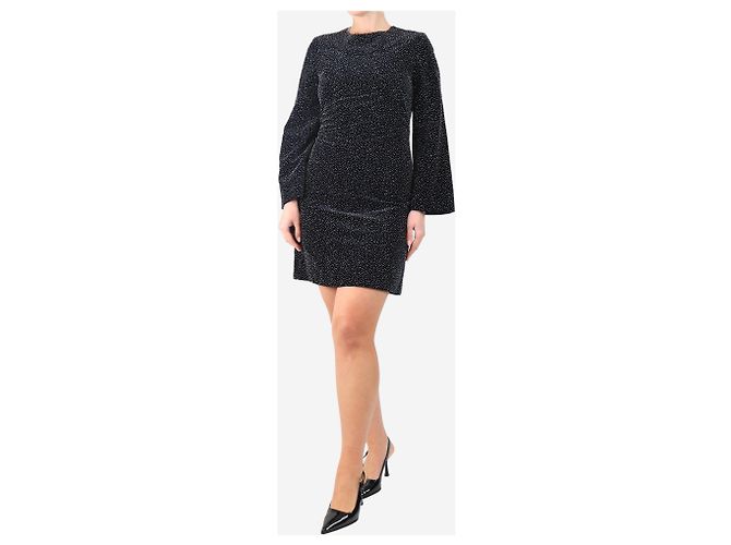 Bella Freud Robe mini à pois noirs scintillants - taille - vue 3