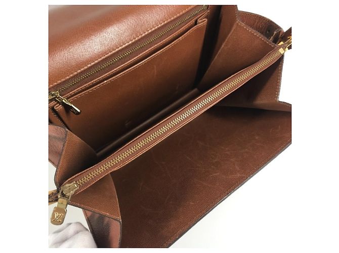 Vintage Schultertasche Rondo Point Monogram Louis Vuitton Braun - Ansicht 15