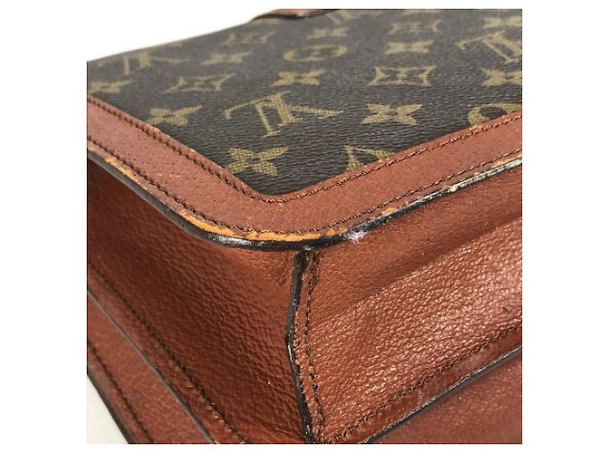Vintage Schultertasche Rondo Point Monogram Louis Vuitton Braun - Ansicht 9