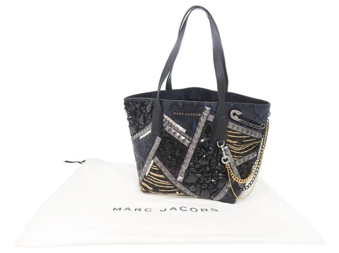 Borsa tote blu Marc Jacobs con pochette Nero - vista 2
