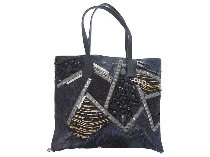 Borsa tote blu Marc Jacobs con pochette Nero - vista 5