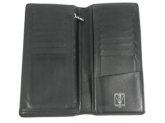 Brazza Louis Vuitton N41593 Damier Cobalt Bifold Langbörse Weiß Rot Blau Marineblau - Ansicht 11