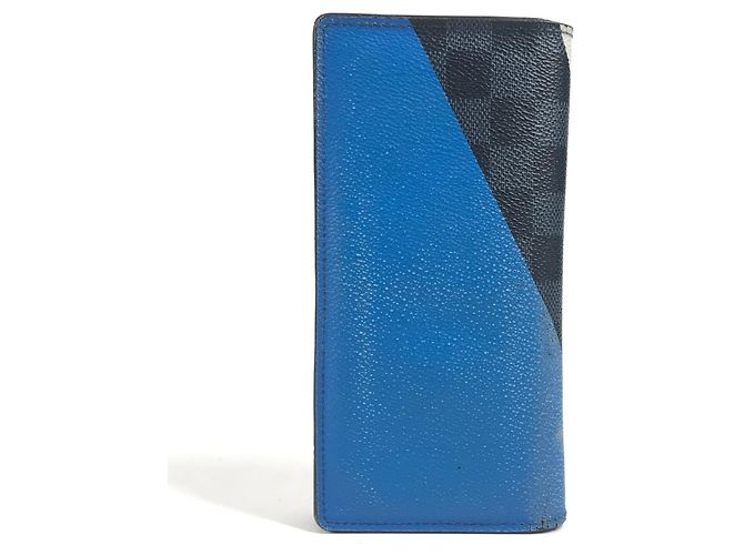 Brazza Louis Vuitton N41593 Damier Cobalt Bifold Langbörse Weiß Rot Blau Marineblau - Ansicht 2