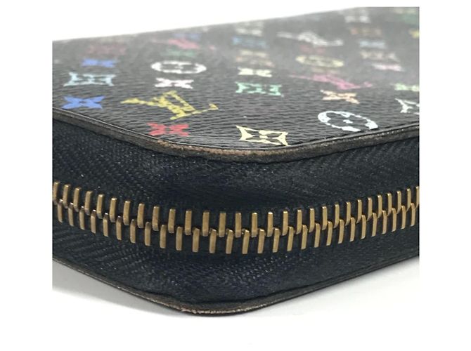 Louis Vuitton Monogram Multicolore Zippy Wallet Black Multiple colors - view 8