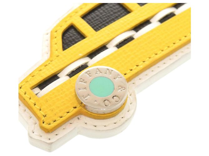 Tiffany & Co Portachiavi in pelle gialla Tiffany Taxi - vista 3